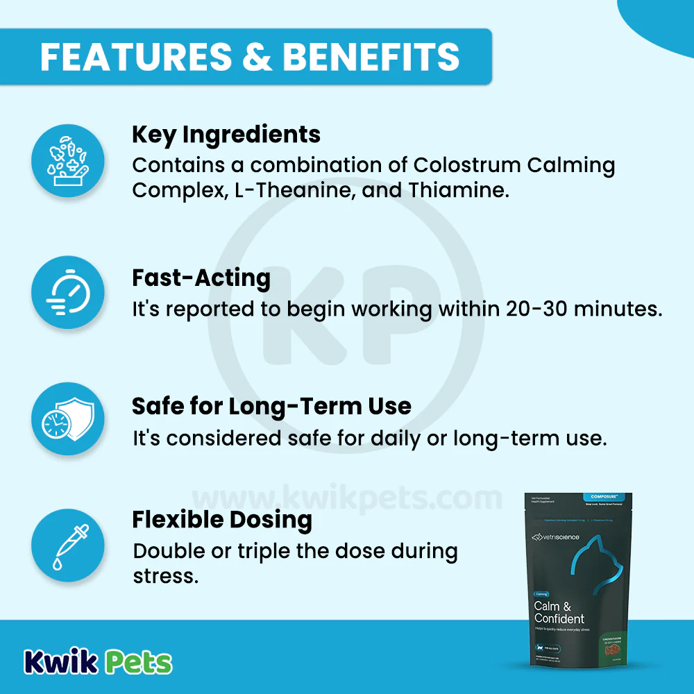 VetriScience Composure Cat Calming Chews Chicken Flavor 30 Count - Image 4