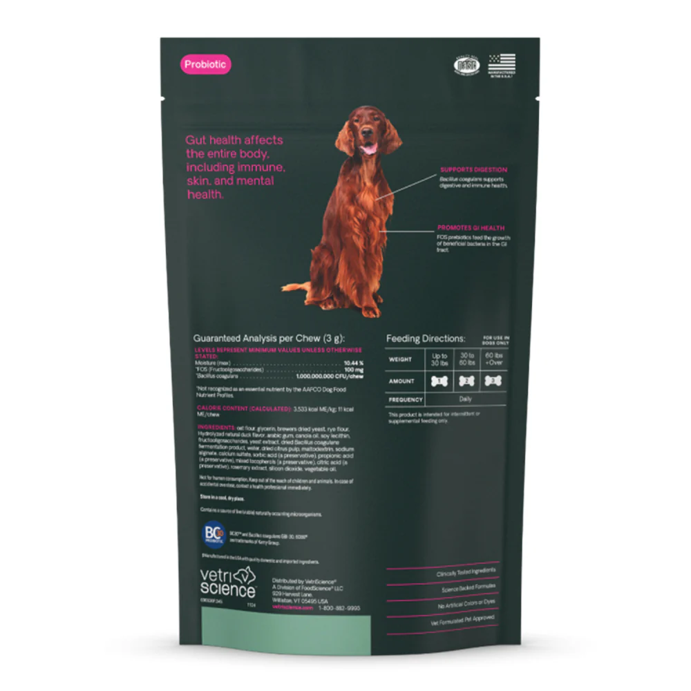 VetriScience Probiotic Everyday Dog Chews Duck Flavor 45 Count - Image 2