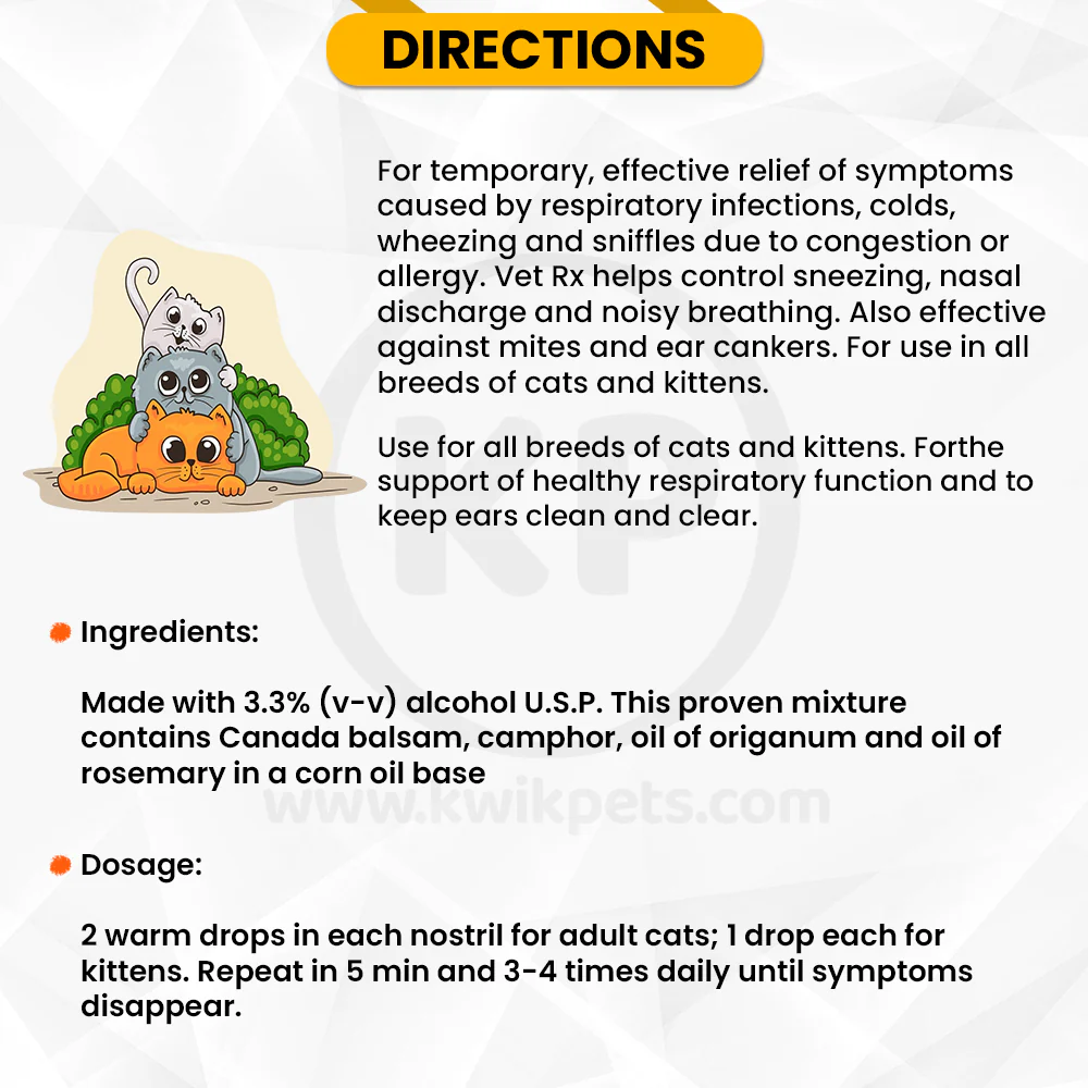 VetRx Cat & Kitten Remedy Respiratory Support Solution 2-oz - Image 3