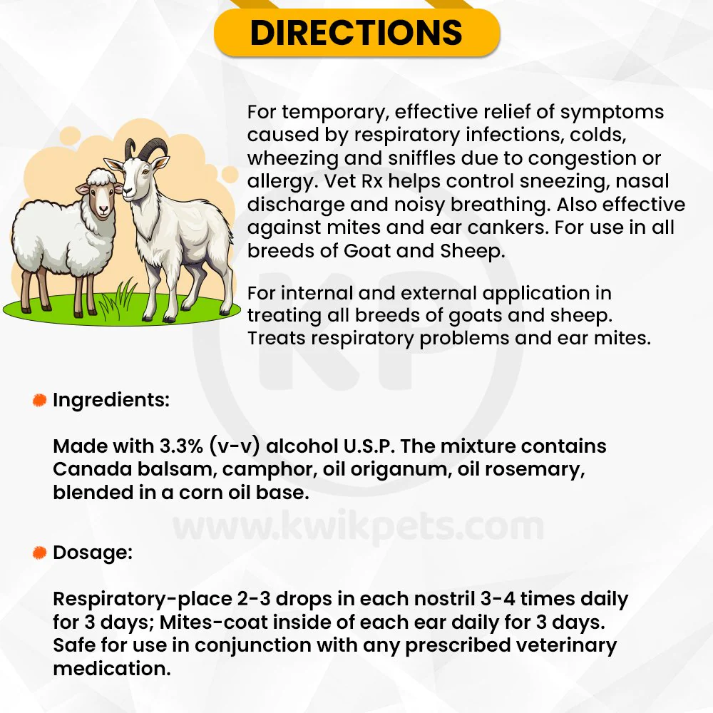 VetRx Goat & Sheep Aid Respiratory Support Solution 2-oz - Image 3