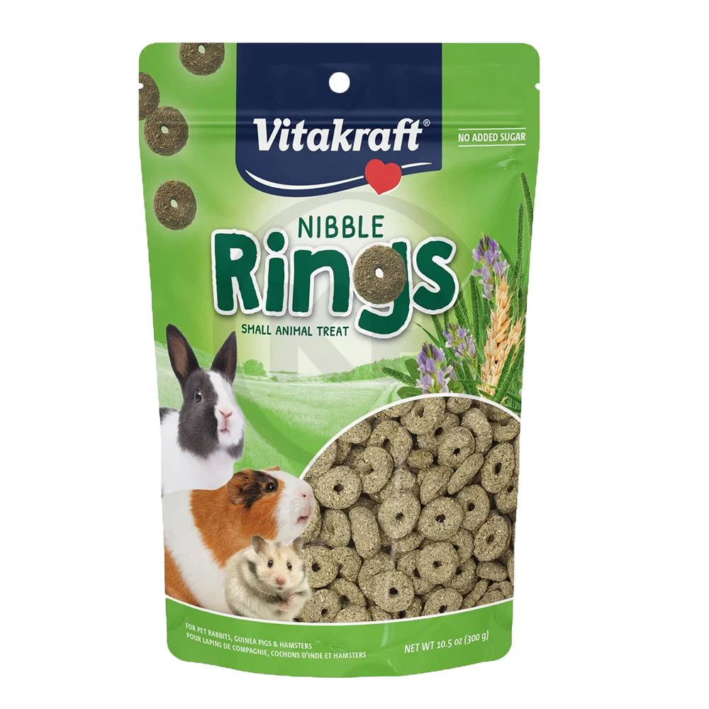 Vitakraft Nibble Rings Crunchy Treats for Small Animals 10.5-oz