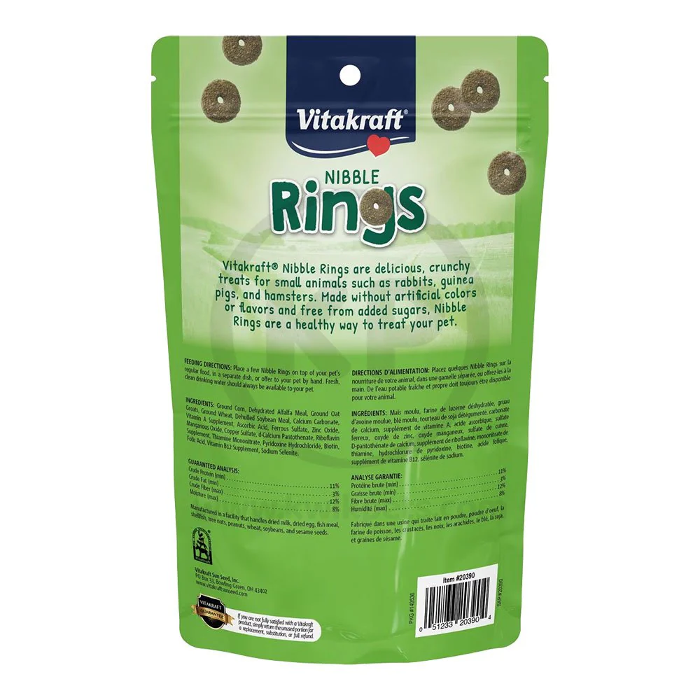 Vitakraft Nibble Rings Crunchy Treats for Small Animals 10.5-oz - Image 2