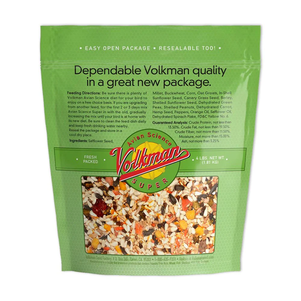 Volkman Seed Company Avian Science Super Parrotlet Bird Treat 4-lb - Image 2