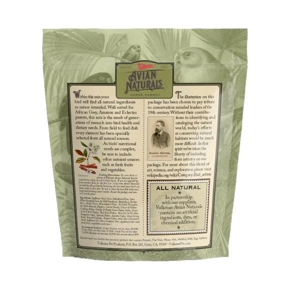 Volkman Seed Company Avian Naturals Large Parrot Bird Food 4-lb - Image 2
