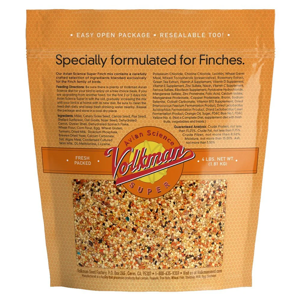 Volkman Seed Company Avian Science Super Finch Bird Treat 4-lb - Image 2