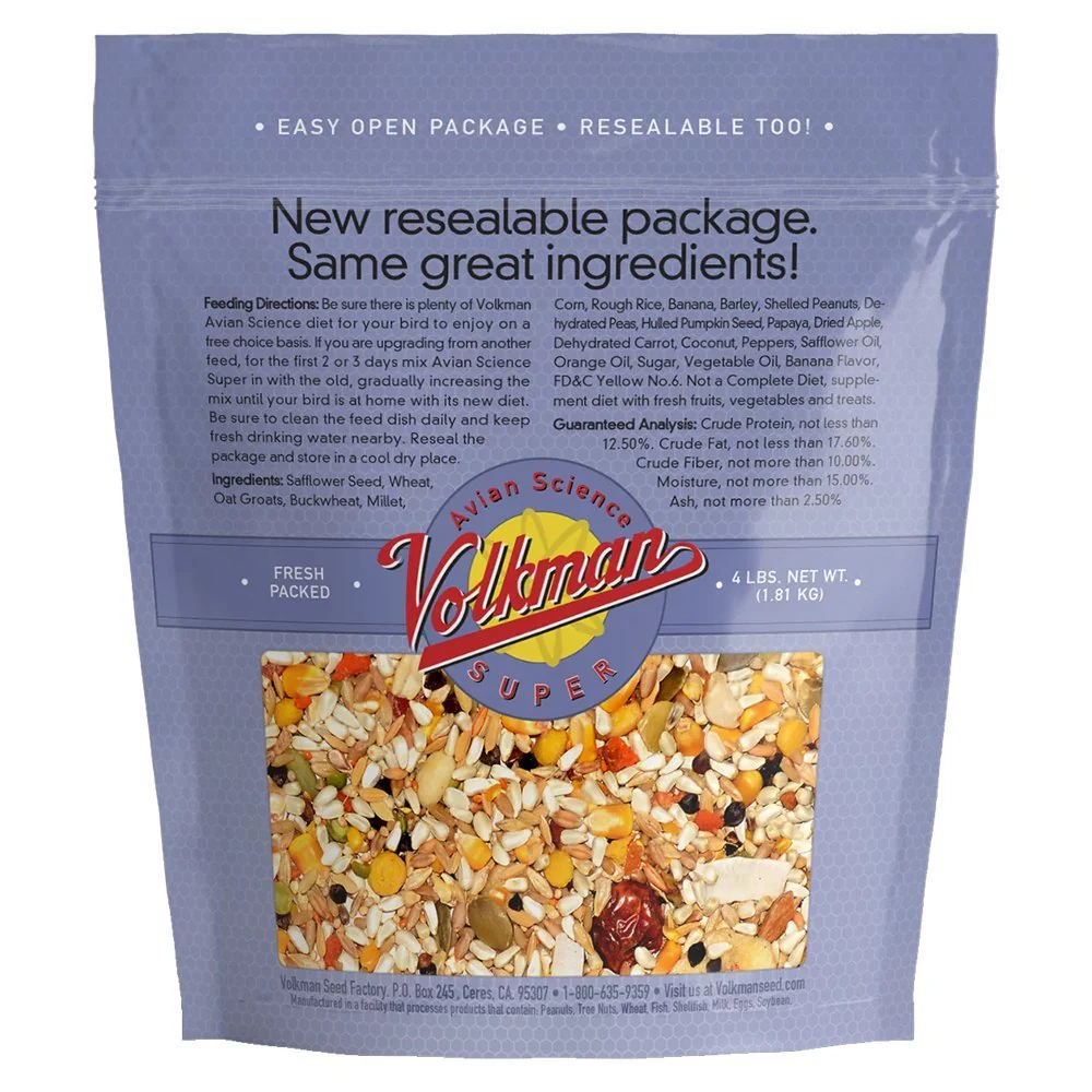 Volkman Seed Company Avian Science Super Hookbill Bird Treat 4-lb - Image 2