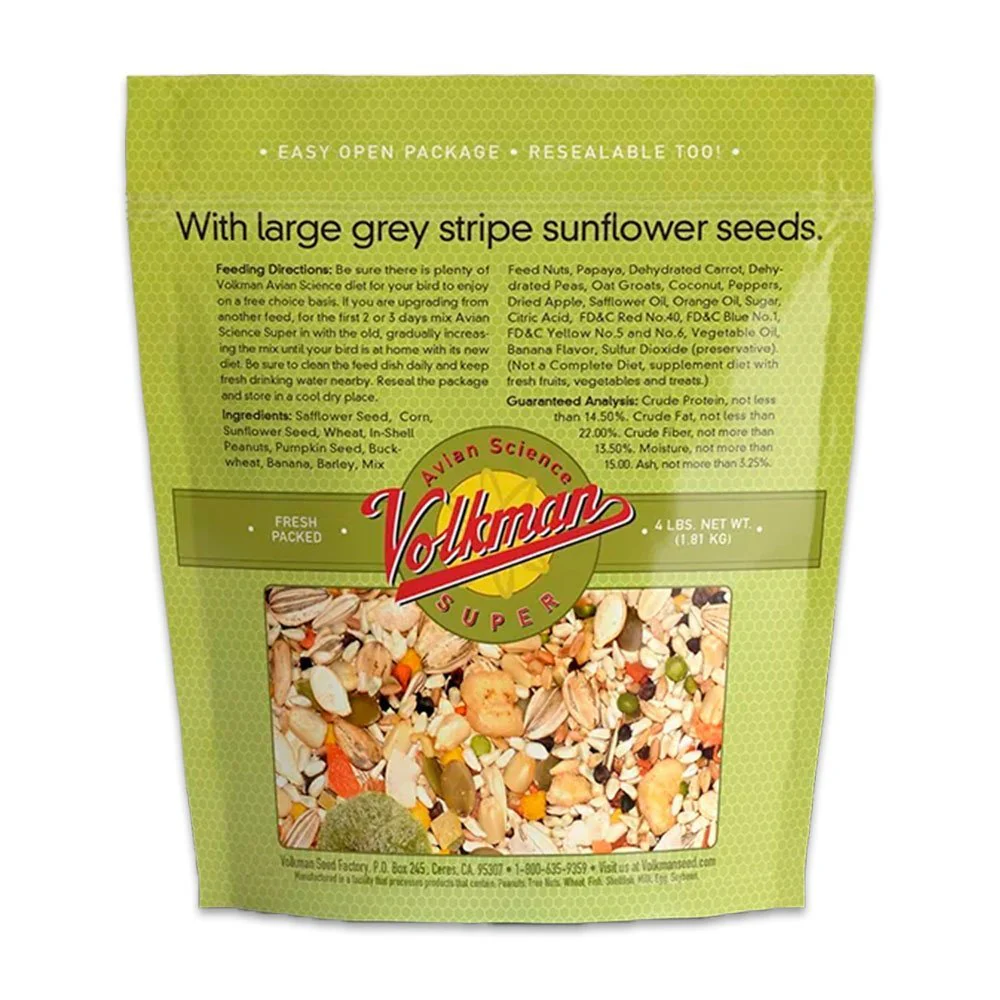 Volkman Seed Company Avian Science Super Parrot Bird Treat 4-lb - Image 2