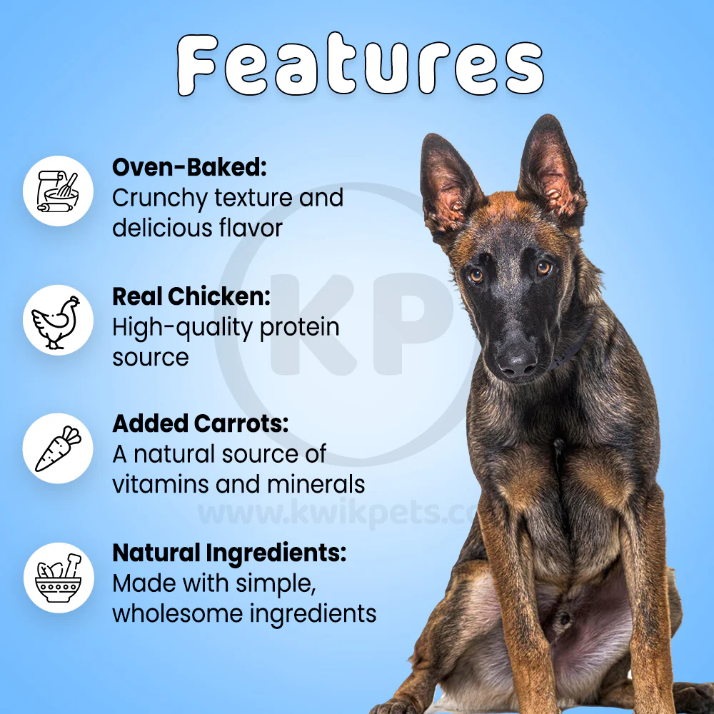 Cloud Star Wag More Bark Less Oats & Grains Biscuits Dog Treats Chicken & Carrots 3-lb - Image 3