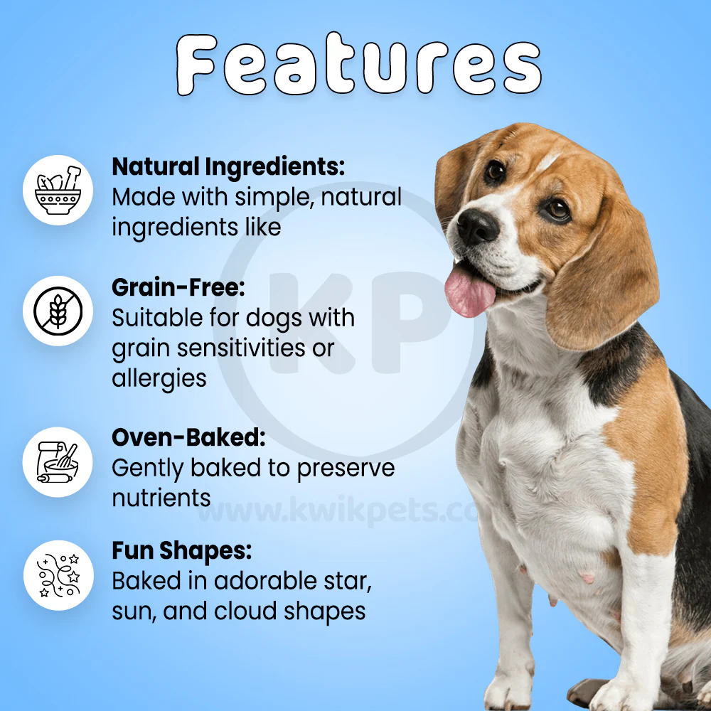 Cloud Star Wag More Bark Less Grain Free Biscuits Crunchy Dog Treats with Natural Peanut Butter & Apple 14-oz - Image 2