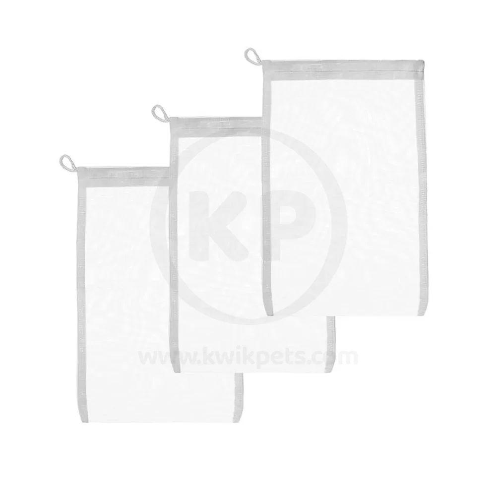 Weco Products Fine Mesh Drawstring Filter Media Bag for Aquarium White 4 in X 8 in - Image 3