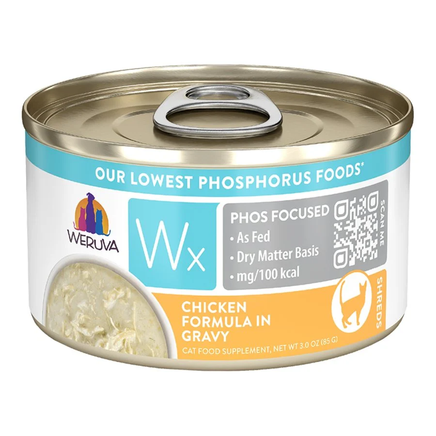 Weruva Wx Phos Focused Wet Cat Food Chicken Formula in Gravy 3-oz