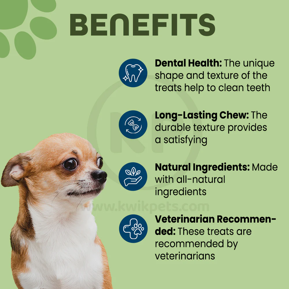 Whimzees Brushzees Natural Dental Dog Treats Small 24 Count 12.7-oz - Image 4
