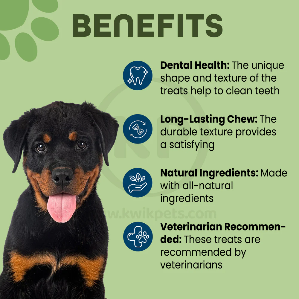 Whimzees Brushzees Natural Dental Dog Treats X-Small 48 Count 12.7-oz - Image 4