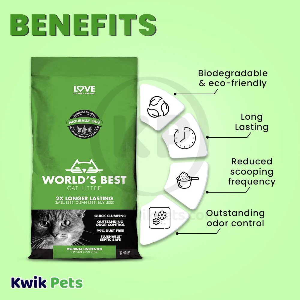 World's Best Cat Litter Original Unscented Formula 8-lb - Image 4