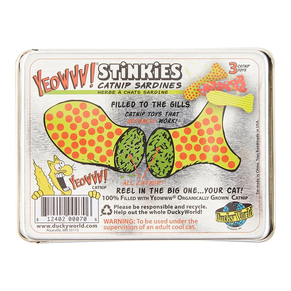 Yeowww! Stinkies Sardines Catnip Cat Toy Assorted 3 Count 3-in - Image 2