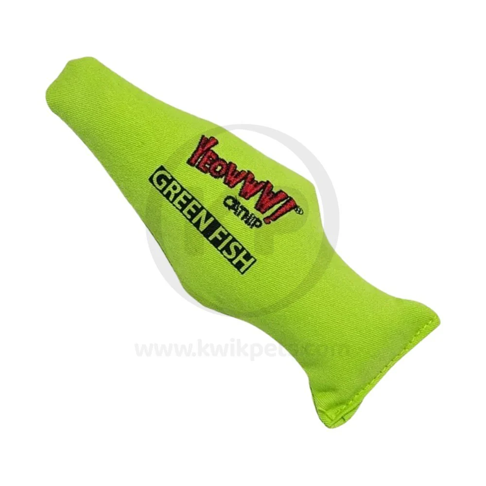 Yeowww! Fish Catnip Cat Toy Green 7-in - Image 4