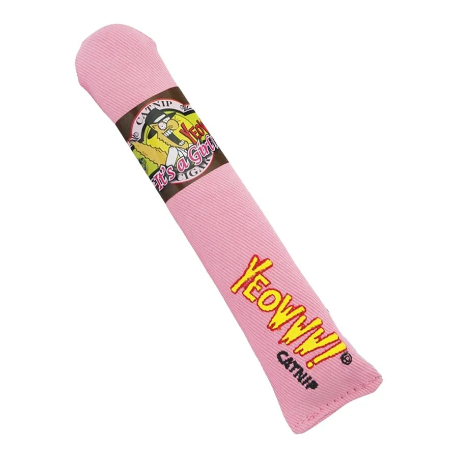 Yeowww! It's a Girl Cigars Catnip Cat Toy Pink 7-in