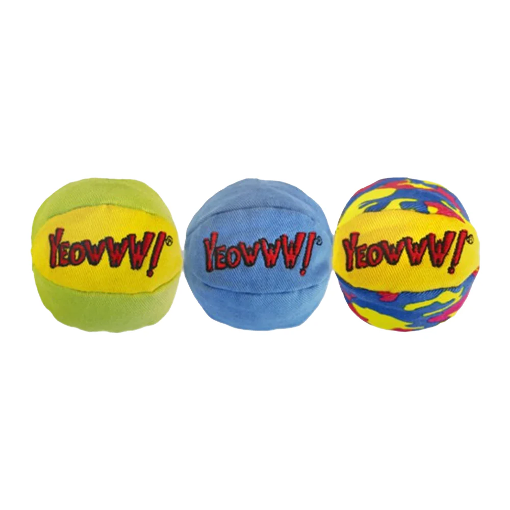 Yeowww! My Cats Balls Catnip Toy Multicolor 3 Count 2-in - Image 4