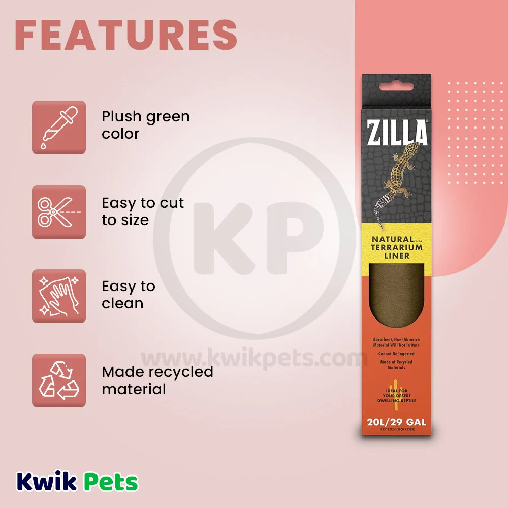 Zilla Brown Reptile Terrarium Liner 20L/29-gal - Image 3