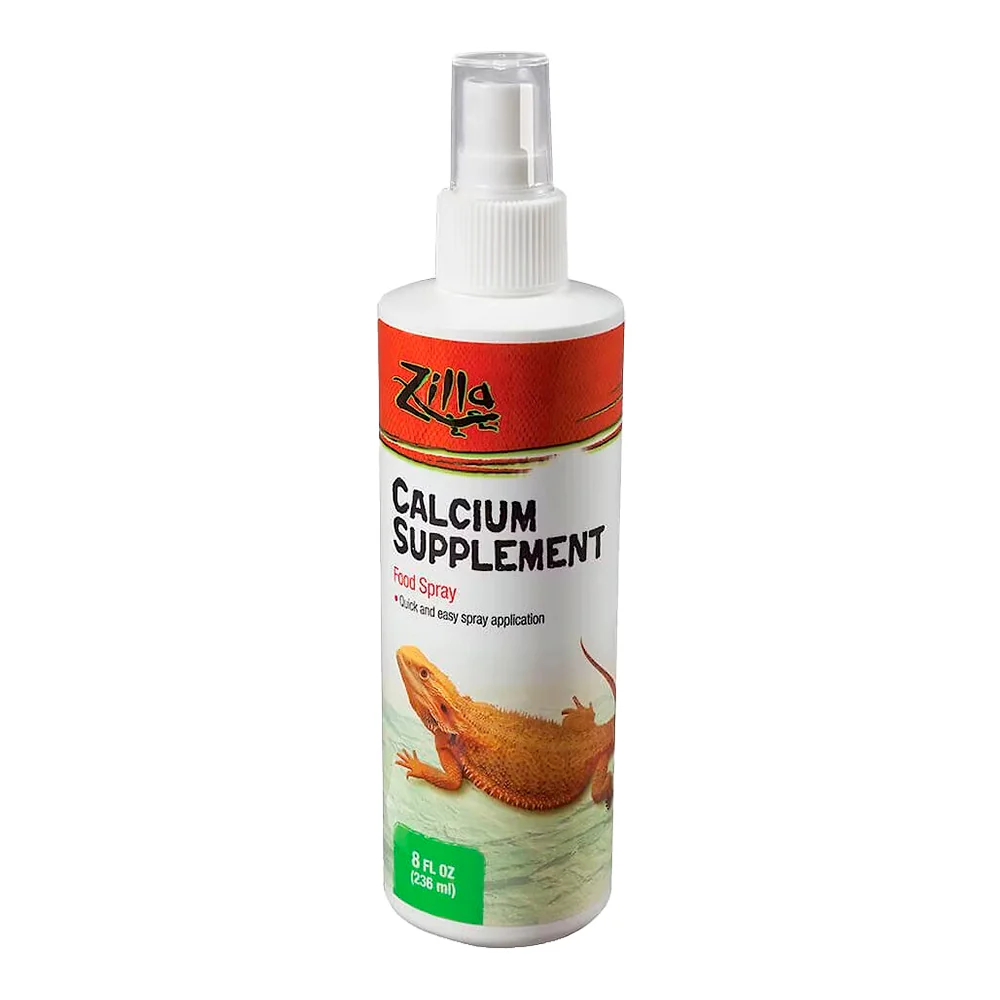Zilla Calcium Food Spray Reptile Supplement 8-oz