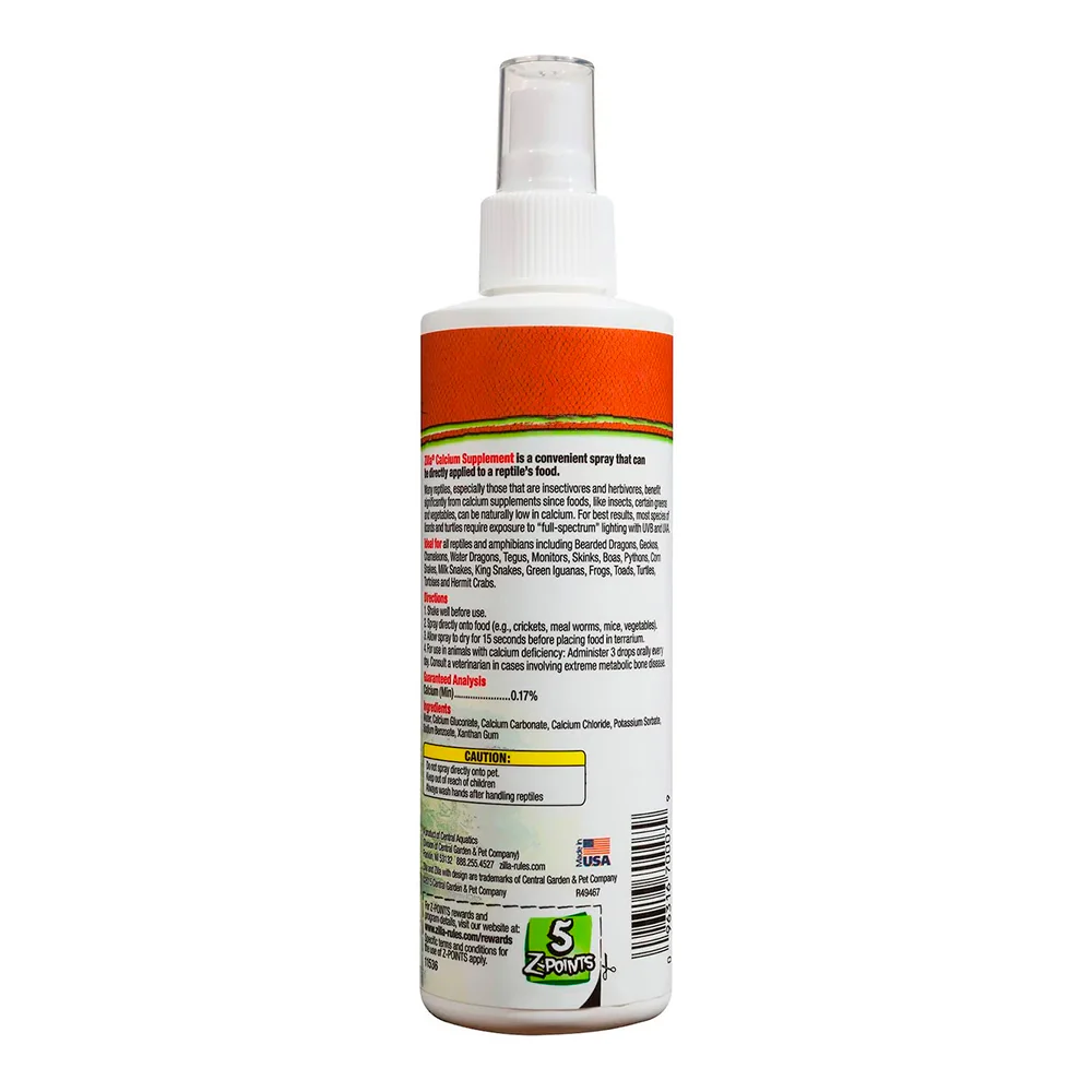 Zilla Calcium Food Spray Reptile Supplement 8-oz - Image 2