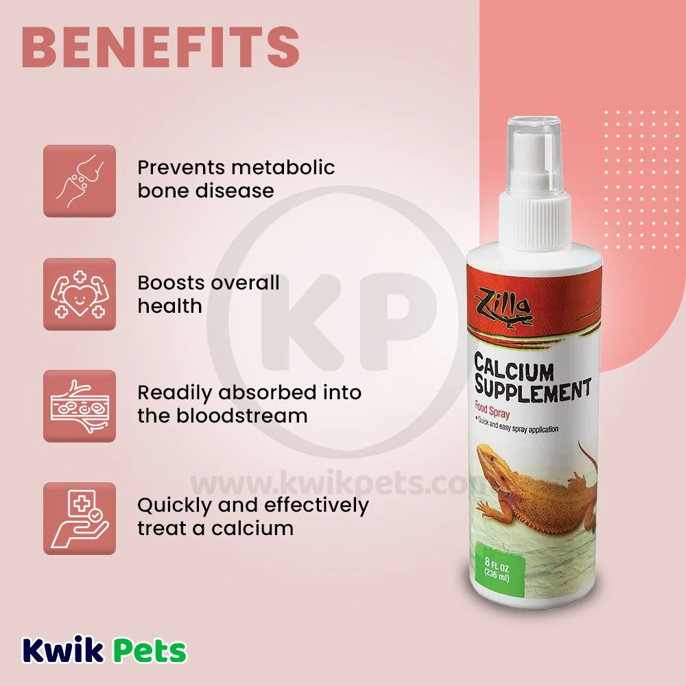 Zilla Calcium Food Spray Reptile Supplement 8-oz - Image 4