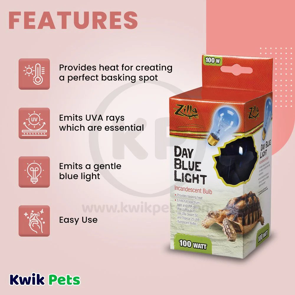 Zilla Day Blue Light Incandescent Bulb 100W - Image 2