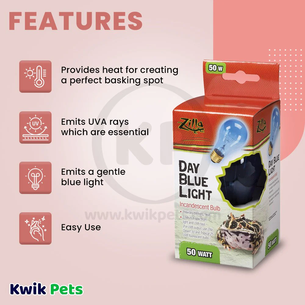 Zilla Day Blue Light Incandescent Bulb 50W - Image 2