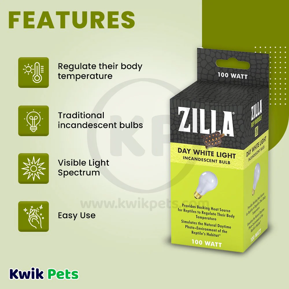 Zilla Day White Light Incandescent Bulb 100W - Image 3