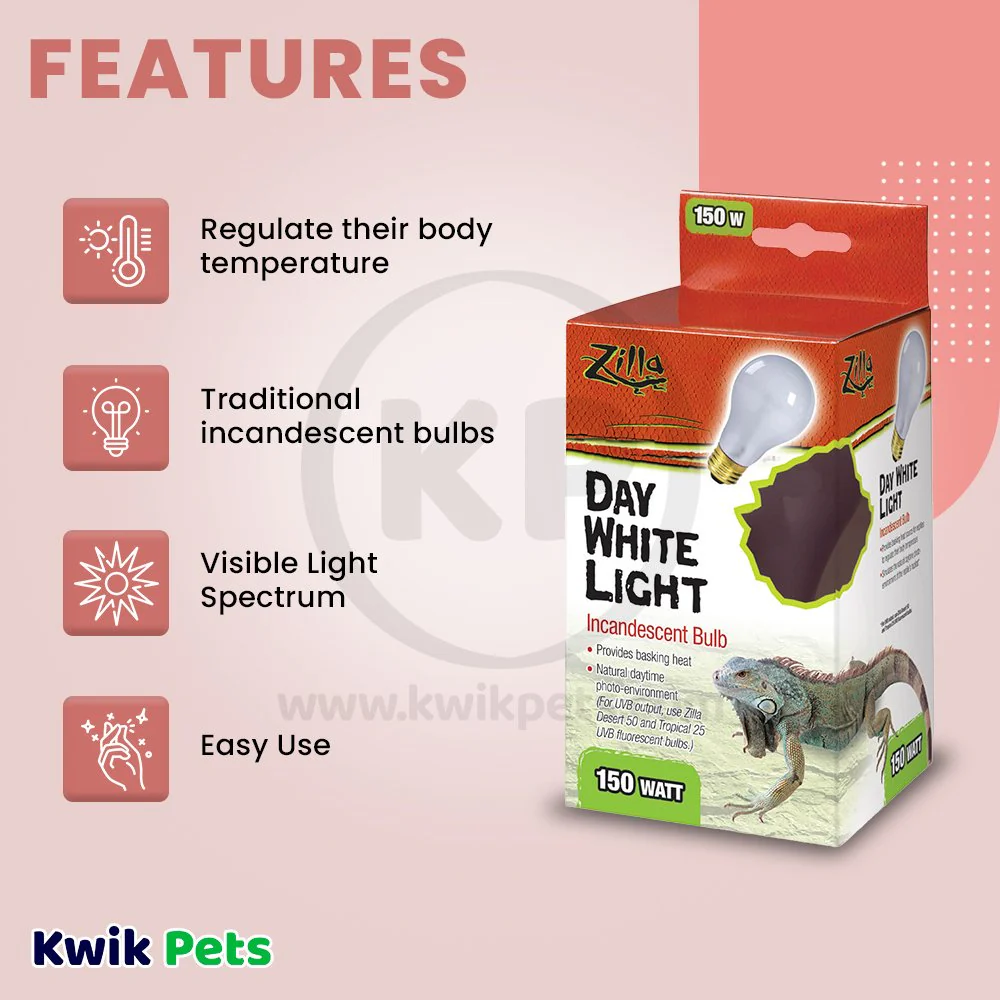 Zilla Day White Light Incandescent Bulb 150W - Image 2