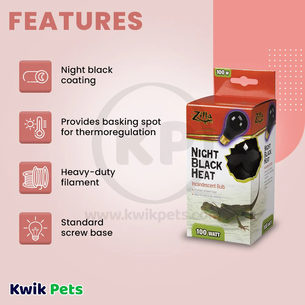 Zilla Night Black Heat Incandescent Bulb 100W - Image 2