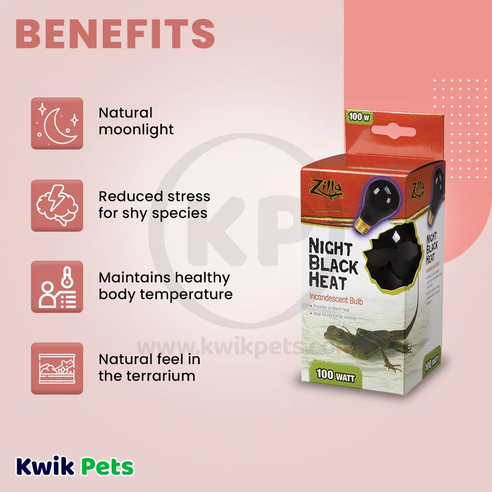 Zilla Night Black Heat Incandescent Bulb 100W - Image 3