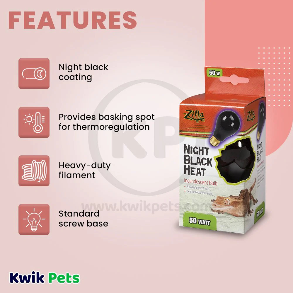 Zilla Night Black Heat Incandescent Bulb 50W - Image 2