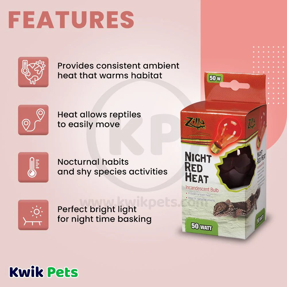Zilla Night Red Heat Incandescent Bulb 50W - Image 2