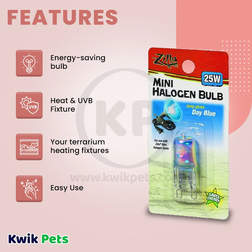 Zilla Day Blue Light & Heat Mini Halogen Bulb 25W - Image 2