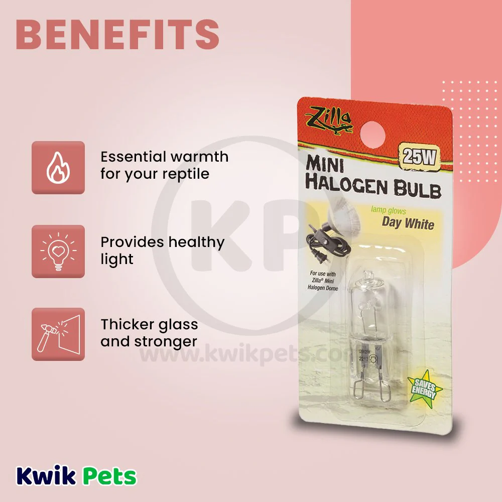 Zilla Day White Light & Heat Mini Halogen Bulb 25W - Image 3