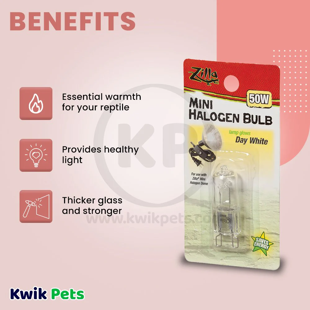 Zilla Day White Light & Heat Mini Halogen Bulb 50W - Image 3