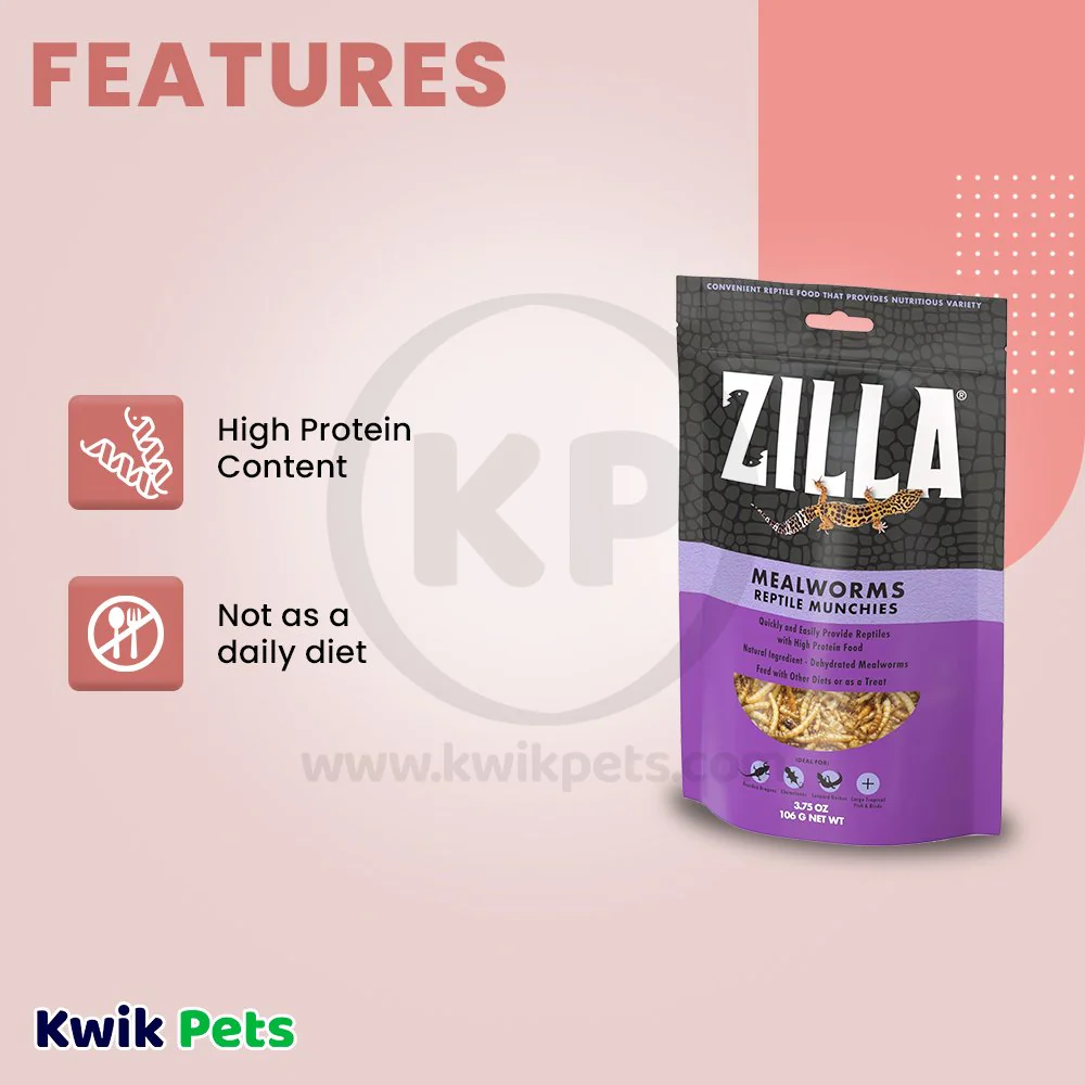 Zilla Mealworms Reptile Munchies 3.75-oz - Image 3