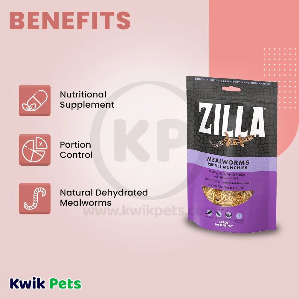 Zilla Mealworms Reptile Munchies 3.75-oz - Image 4