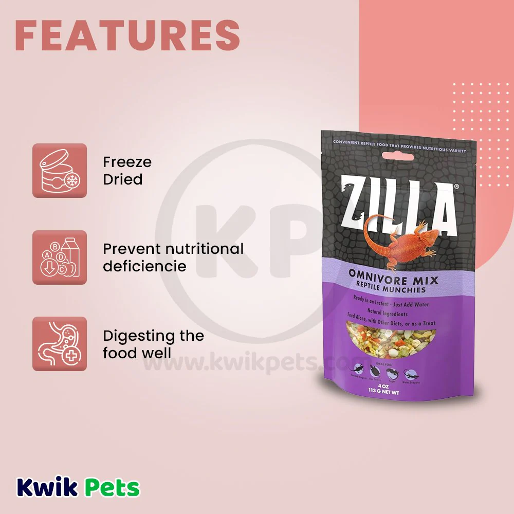 Zilla Omnivore Mix Reptile Munchies 4-oz - Image 3
