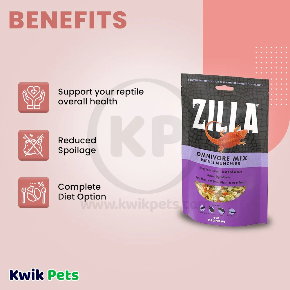 Zilla Omnivore Mix Reptile Munchies 4-oz - Image 4