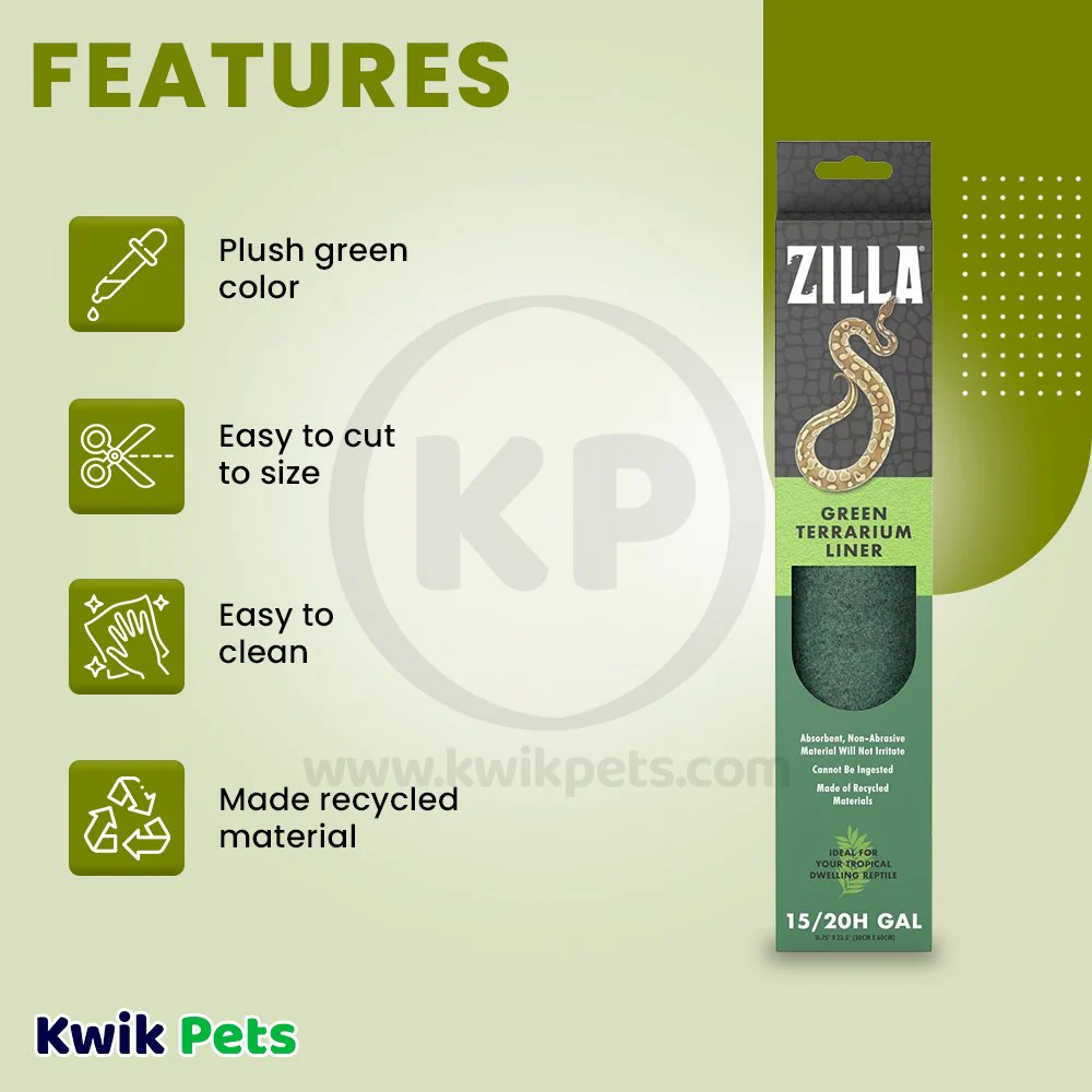 Zilla Reptile Terrarium Liners Green 15/20H/30X gal - Image 3