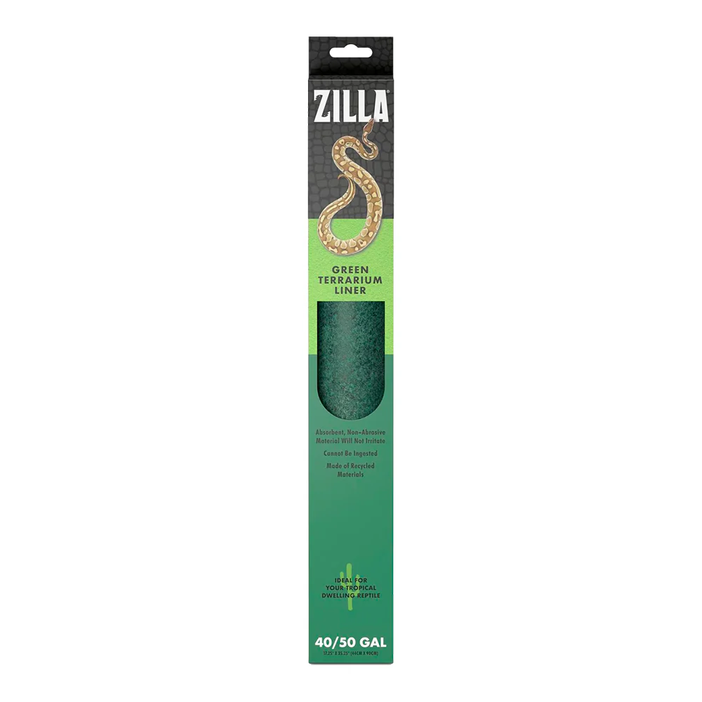 Zilla Reptile Terrarium Liners Green 30Br/40Br/50/65 gal