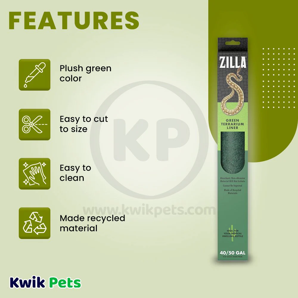 Zilla Reptile Terrarium Liners Green 30Br/40Br/50/65 gal - Image 3