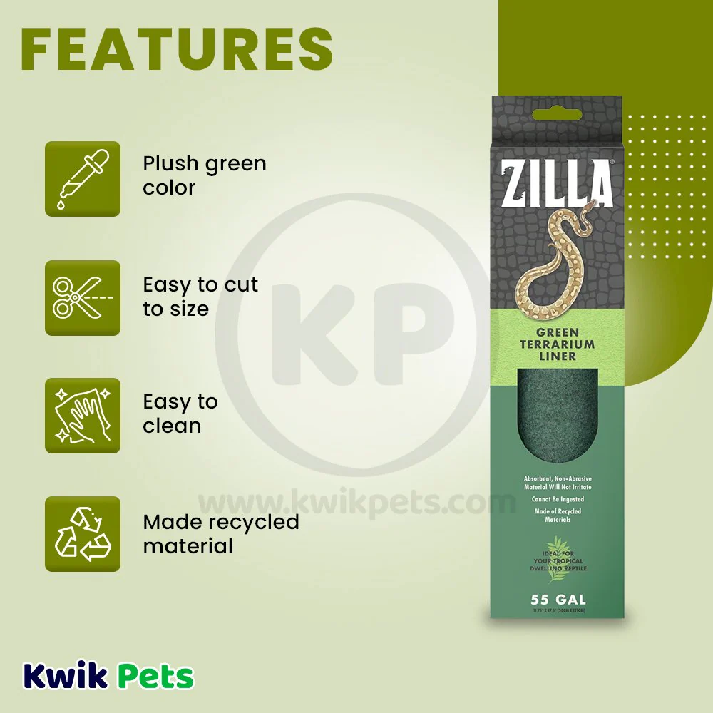 Zilla Reptile Terrarium Liners Green 33L/40L/55 gal - Image 3