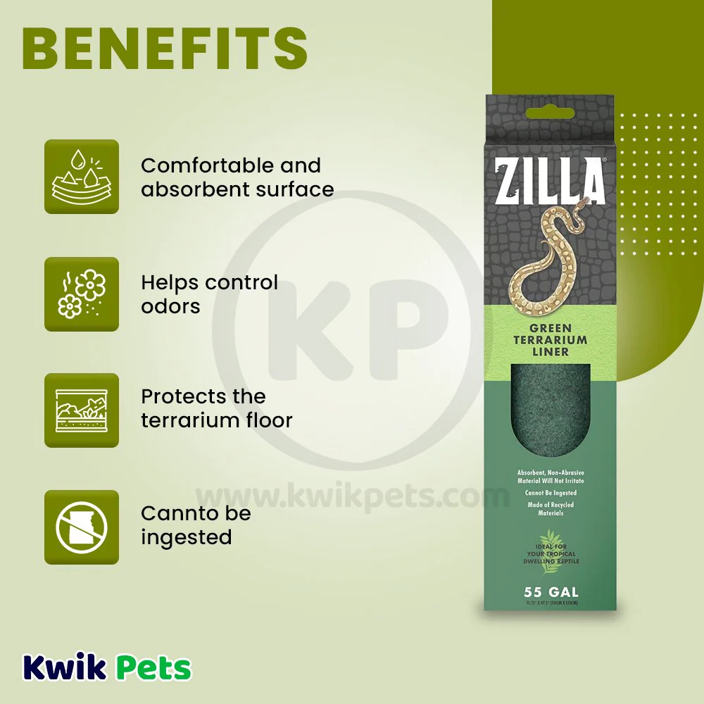 Zilla Reptile Terrarium Liners Green 33L/40L/55 gal - Image 4