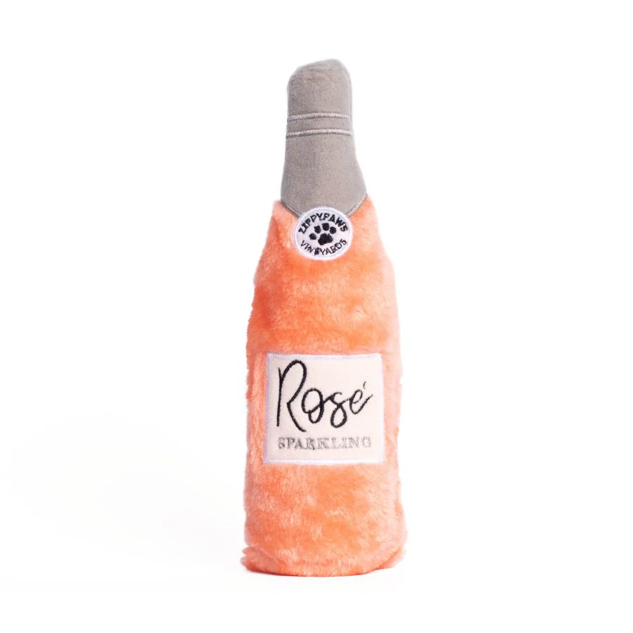 ZippyPaws Happy Hour Crusherz Rosé Plush Dog Toy Medium