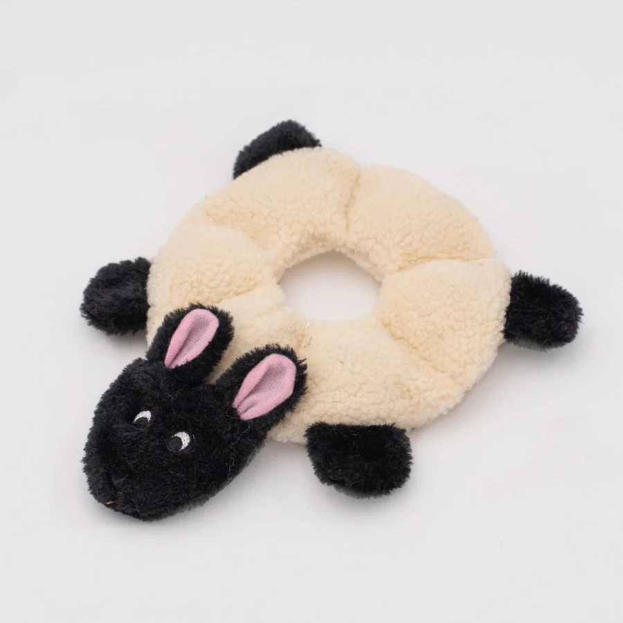 ZippyPaws Loopy Sheep Plush Dog Toy Medium - Image 3
