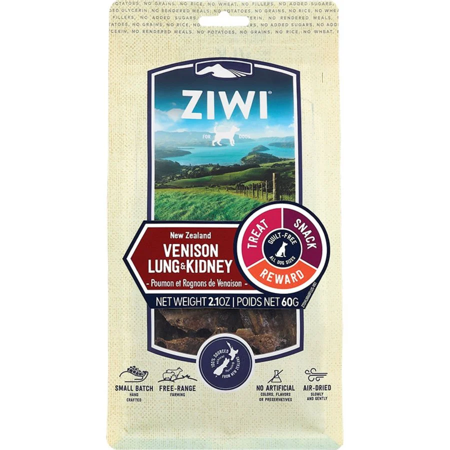 Ziwi Air Dried Dog Treats Venison Lung & Kidney 2.1-oz