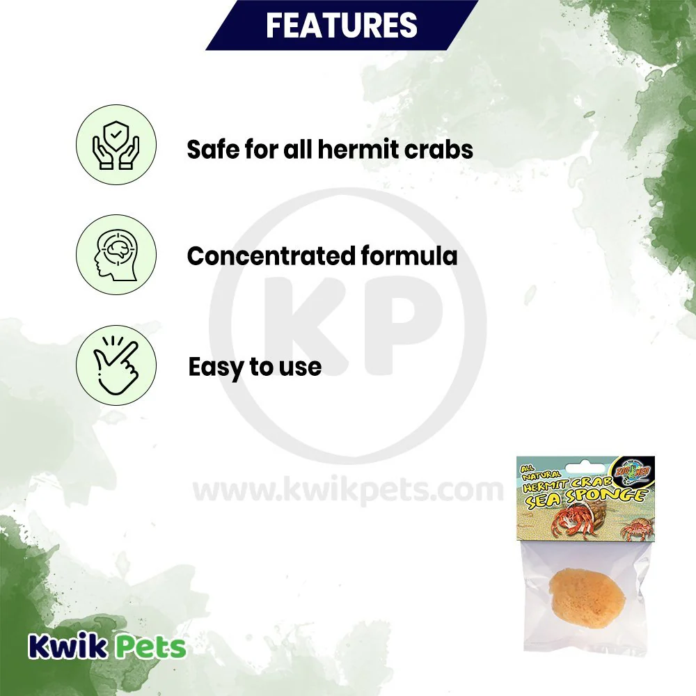 Zoo Med All Natural Hermit Crab Sea Sponge Yellow 1 Count - Image 2